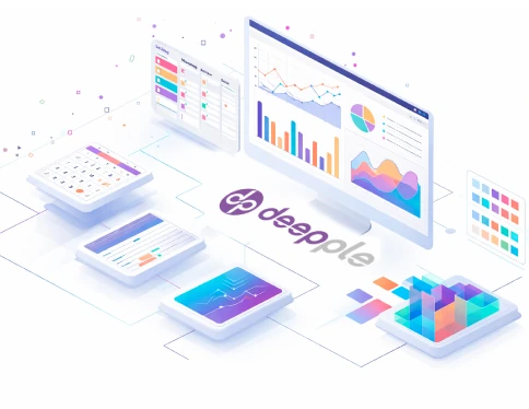 Plataforma de análisis de Deepple: tableros, gráficas y datos conectados